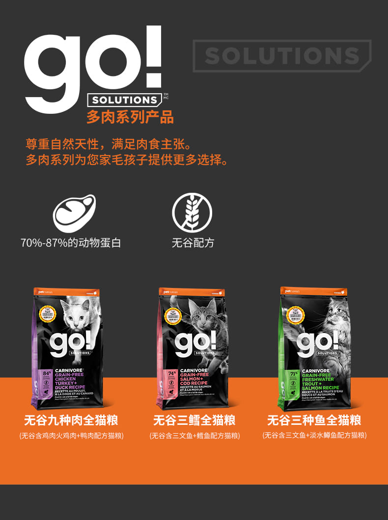 Go!-Solutions多肉系列无谷含三文鱼+鳕鱼配方猫粮_05