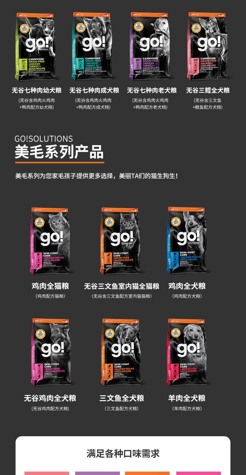 Go!-Solutions多肉系列无谷含鸡肉火鸡肉+鸭肉配方猫粮_14